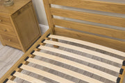 Kensington Solid Natural Oak Bed Frame - 3ft Single - The Oak Bed Store