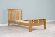 Lyon Solid Natural Oak Bed Frame - 3ft Single - The Oak Bed Store