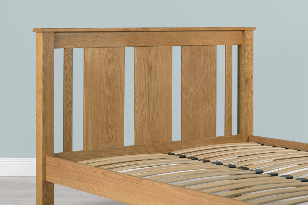 Lyon Solid Natural Oak Bed Frame - 4ft Small Double - The Oak Bed Store