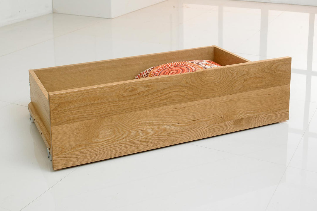 Natural Oak Under Bed Drawer - The Oak Bed Store