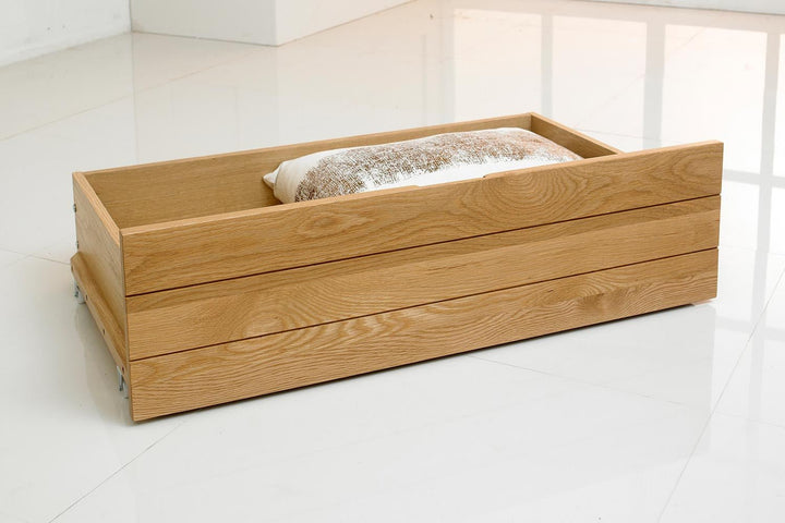 Natural Oak Under Bed Drawer - The Oak Bed Store