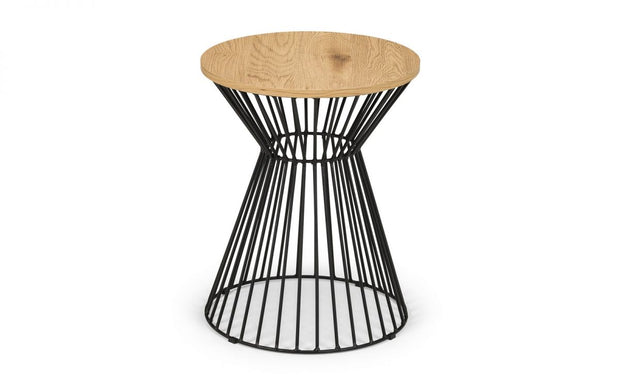 New Jersey Black Metal Lamp Table - The Oak Bed Store
