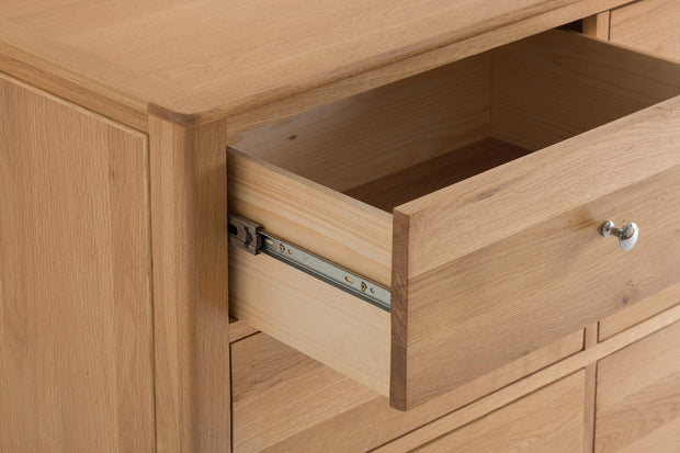 New Thornton Natural Oak 6 Drawer Chest of Drawers - The Oak Bed Store