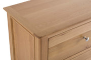 New Thornton Natural Oak 6 Drawer Chest of Drawers - The Oak Bed Store
