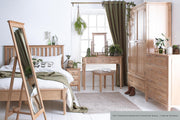 New Thornton Natural Oak Cheval Mirror - The Oak Bed Store