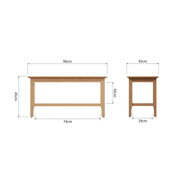 New Thornton Natural Oak Coffee Table - The Oak Bed Store