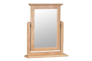New Thornton Natural Oak Dressing Table Trinket Mirror - The Oak Bed Store