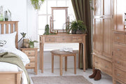 New Thornton Natural Oak Dressing Table Trinket Mirror - The Oak Bed Store