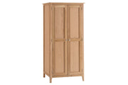 New Thornton Natural Oak Full Hanging Double Wardrobe - The Oak Bed Store