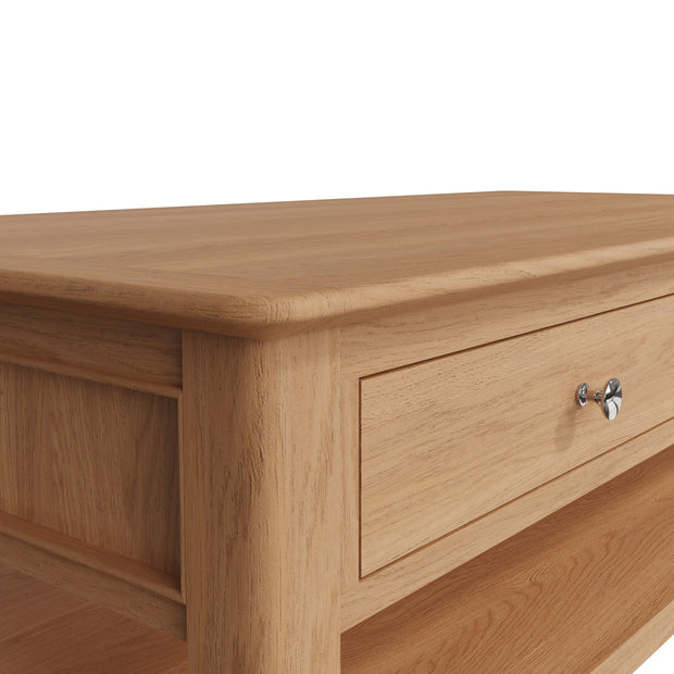 New Thornton Natural Oak Large Coffee Table - The Oak Bed Store