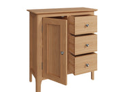 New Thornton Natural Oak Large Cupboard - The Oak Bed Store