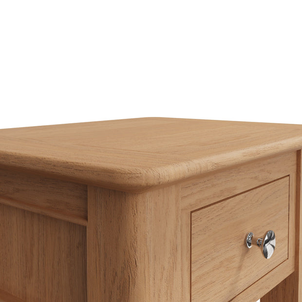 New Thornton Natural Oak Side Table - The Oak Bed Store