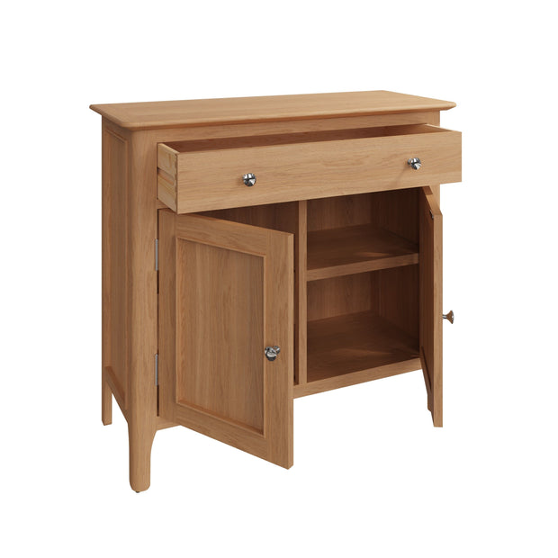 New Thornton Natural Oak Small Sideboard - The Oak Bed Store