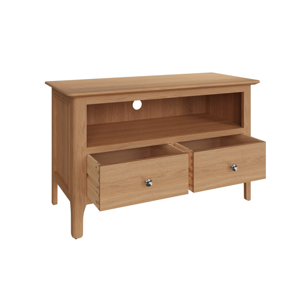 New Thornton Natural Oak Standard TV Cabinet - The Oak Bed Store