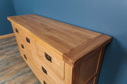 Newbury Natural Solid Oak 3 Over 4 Drawer Chest of Drawers - The Oak Bed Store