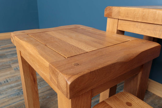 Newbury Natural Solid Oak Nest of Tables - The Oak Bed Store