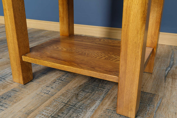 Newbury Rustic Solid Oak 1 Drawer Bedside Table - The Oak Bed Store