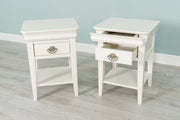 Paris Soft White 1 Drawer Nightstand - The Oak Bed Store