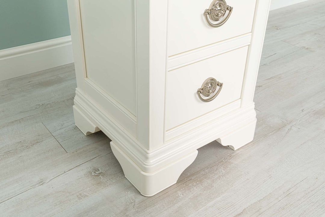 Paris Soft White 2 Drawer Bedside Table (Set of 2) - B GRADE - The Oak Bed Store