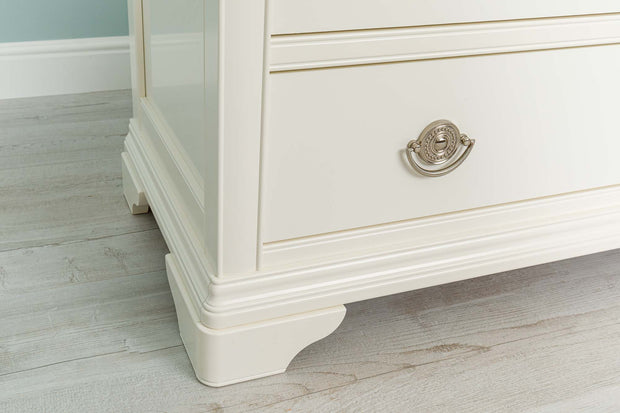 Paris Soft White 2 Over 2 Drawer Chest of Drawers - The Oak Bed Store