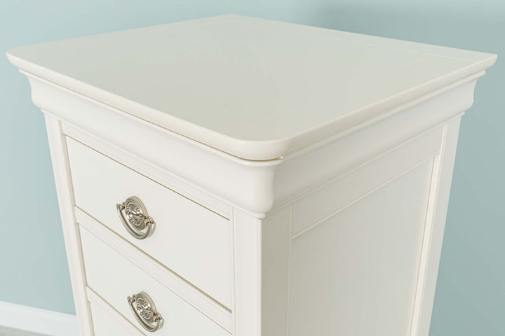 Paris Soft White 6 Drawer Wellington Chest of Drawers - The Oak Bed Store