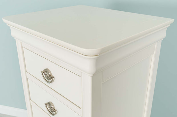 Paris Soft White 6 Drawer Wellington Chest of Drawers - The Oak Bed Store