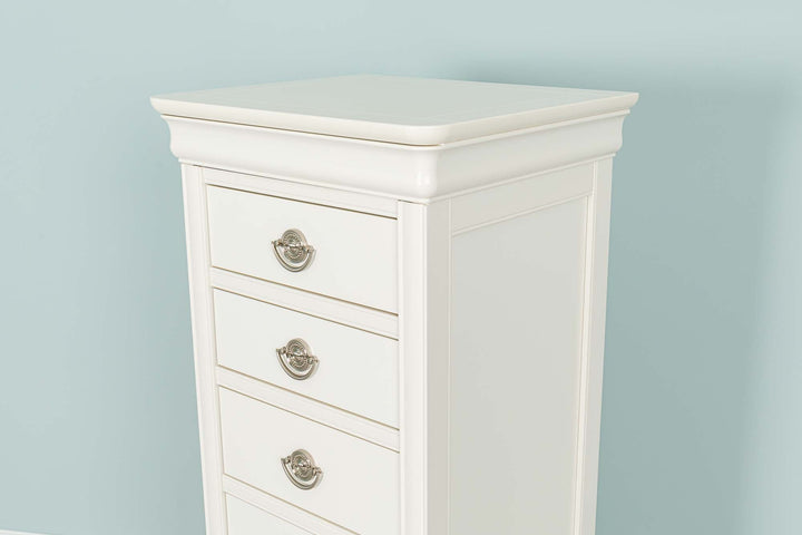 Paris Soft White 6 Drawer Wellington Chest of Drawers - The Oak Bed Store