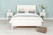 Paris Soft White Wooden Bed Frame - 6ft Super King - The Oak Bed Store
