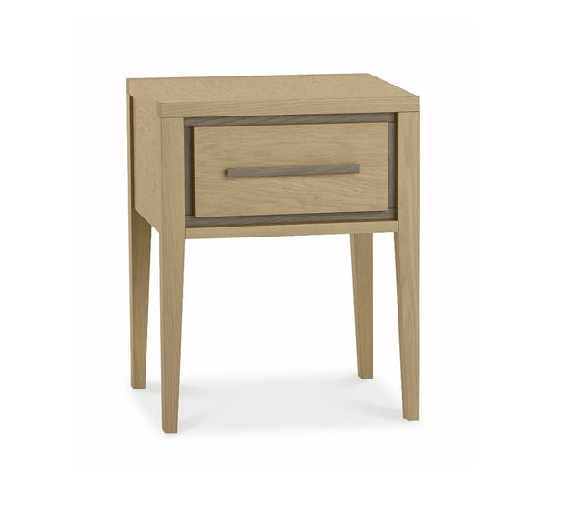 Roma Aged Oak & Weathered Oak 1 Drawer Nightstand