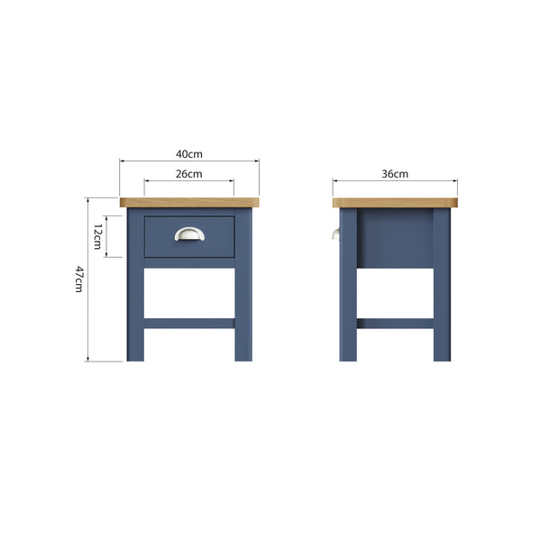 Roman 1 Drawer Lamp Table