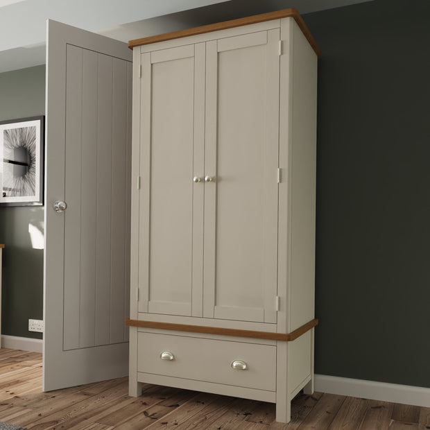 Roman 2 Door 1 Drawer Double Wardrobe