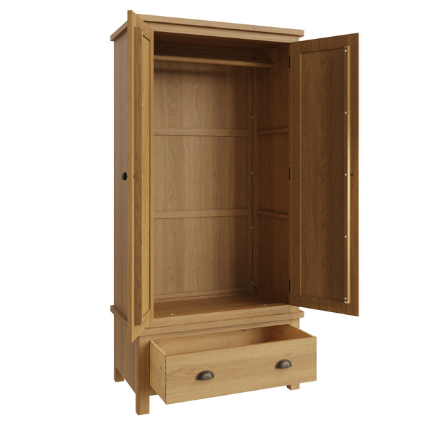 Roman 2 Door 1 Drawer Double Wardrobe
