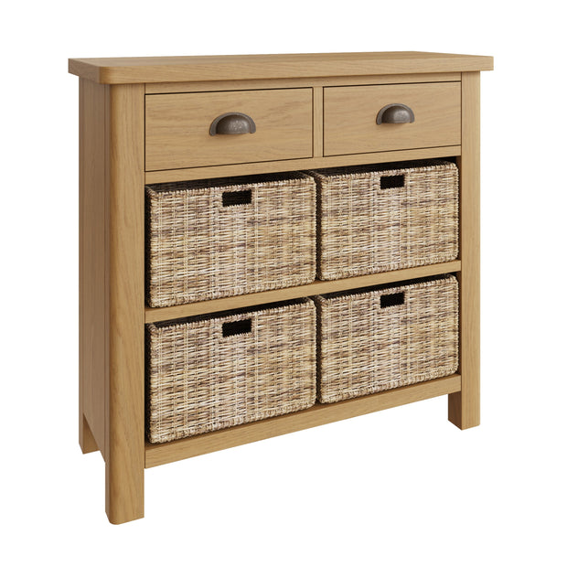 Roman 2 Drawer 4 Basket Side Unit