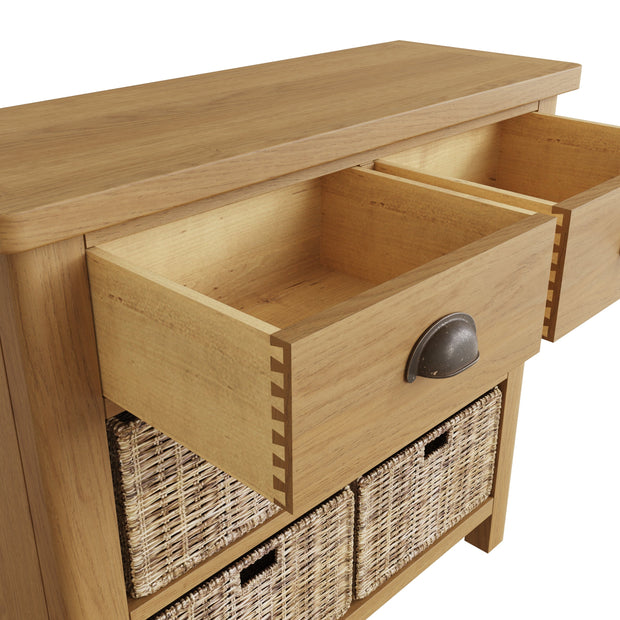 Roman 2 Drawer 4 Basket Side Unit