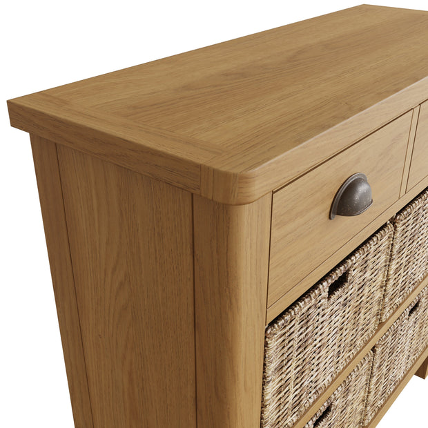 Roman 2 Drawer 4 Basket Side Unit
