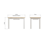 Roman Butterfly Extending Dining Table - 1.2m