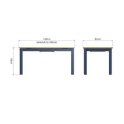 Roman Butterfly Extending Dining Table - 1.6m