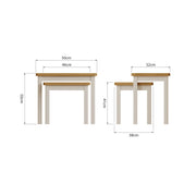 Roman Nest of 2 Tables