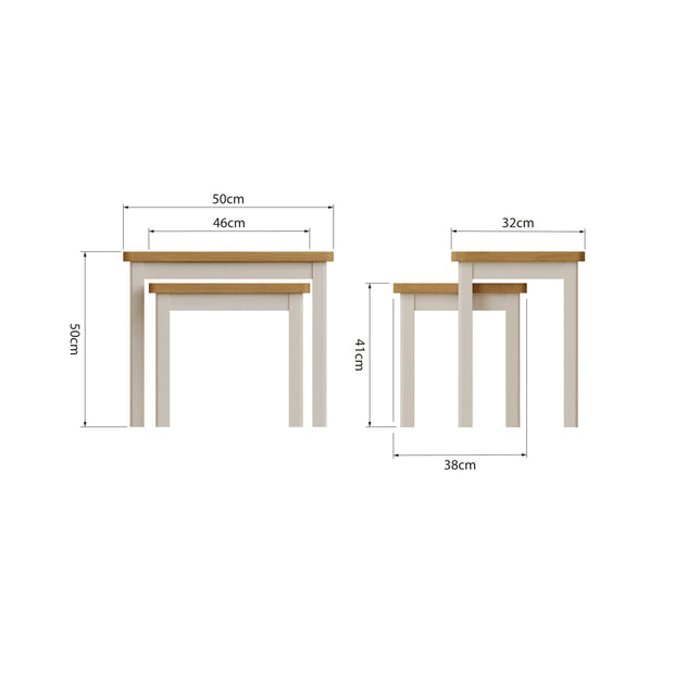 Roman Nest of 2 Tables
