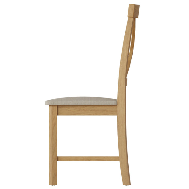 Roman Upholstered Cross Back Chair (Set of 2)