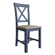 Roman Upholstered Cross Back Chair (Set of 2)