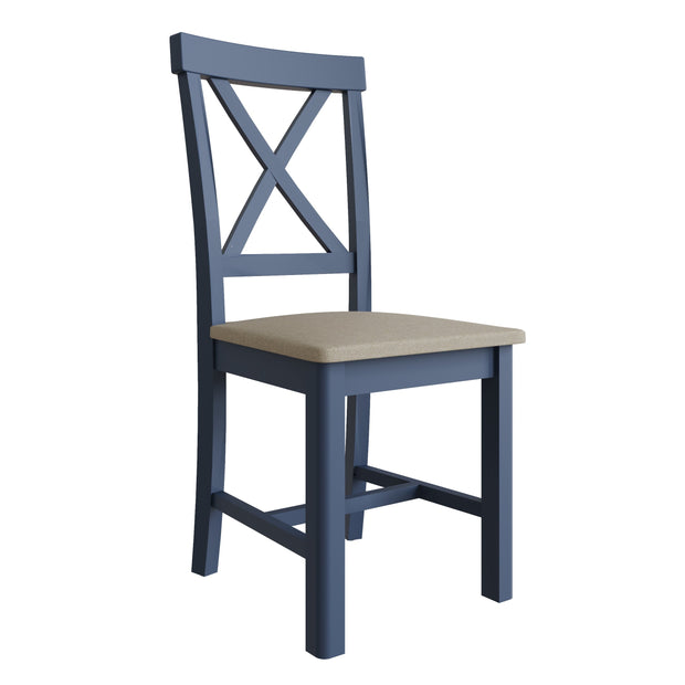 Roman Upholstered Cross Back Chair (Set of 2)