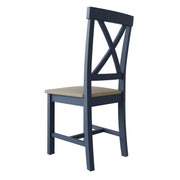 Roman Upholstered Cross Back Chair (Set of 2)