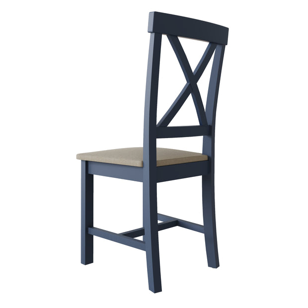Roman Upholstered Cross Back Chair (Set of 2)