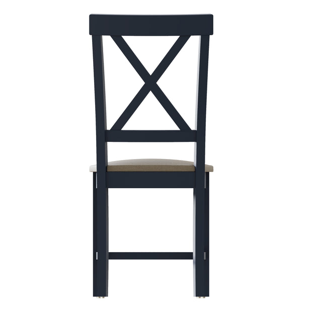 Roman Upholstered Cross Back Chair (Set of 2)