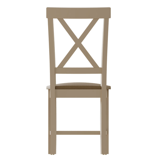 Roman Upholstered Cross Back Chair (Set of 2)