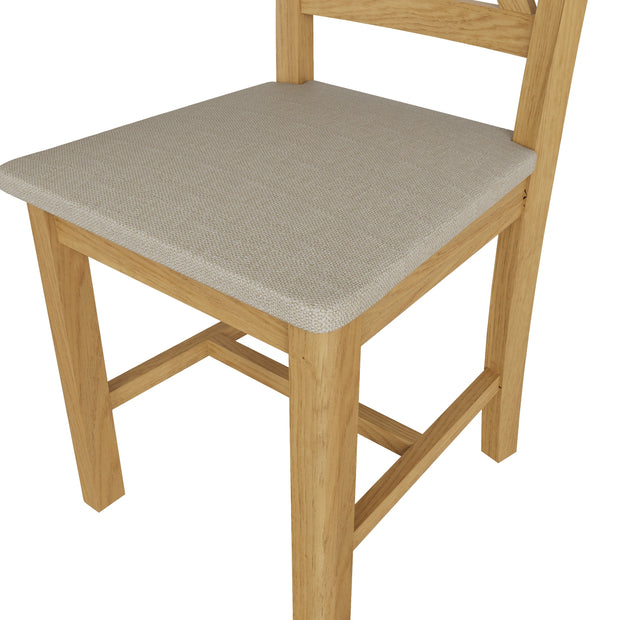 Roman Upholstered Cross Back Chair (Set of 2)