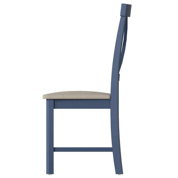 Roman Upholstered Cross Back Chair (Set of 2)