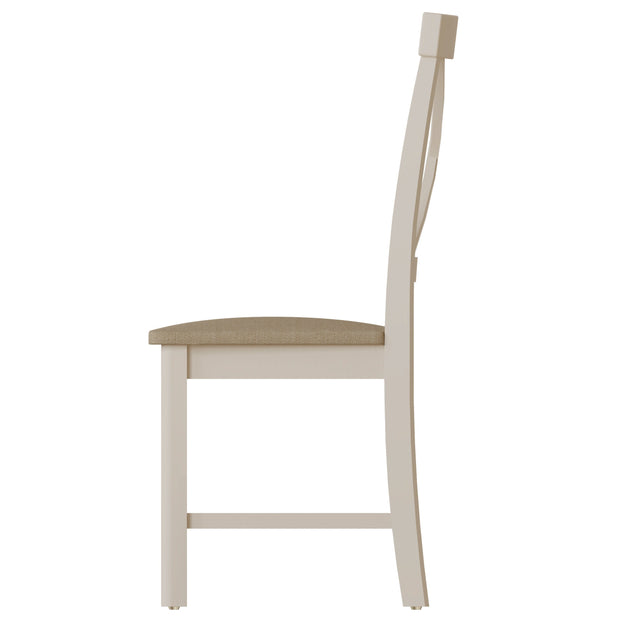 Roman Upholstered Cross Back Chair (Set of 2)