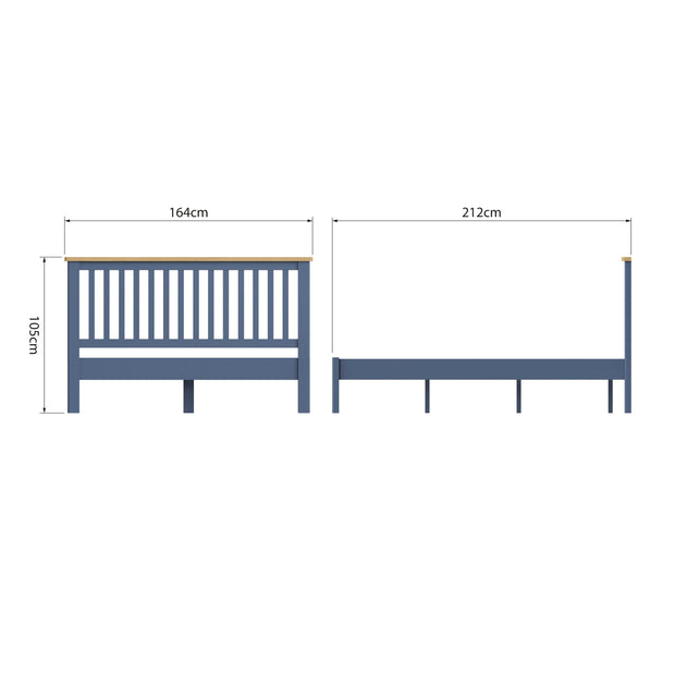 Roman Wooden Bed Frame - 5ft King Size